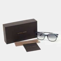 Bottega Veneta Black/Blue Printed BV0132S  Square Sunglasses