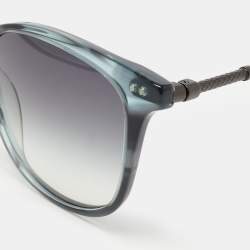 Bottega Veneta Black/Blue Printed BV0132S  Square Sunglasses