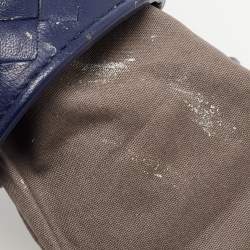 Bottega Veneta Dark Blue Intrecciato Leather Phone Case