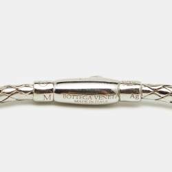 Bottega Veneta Intrecciato Sterling Silver Bracelet 