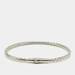 Bottega Veneta Intrecciato Sterling Silver Bracelet 