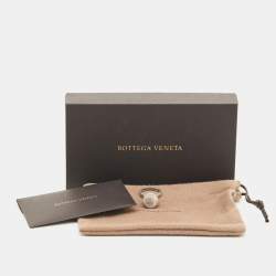 Bottega Veneta Stone Charm Silver Ring EU 54