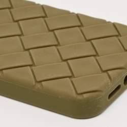 Bottega Veneta Olive Green Intrecciato Rubber Silicone iPhone 14 Pro Max Case