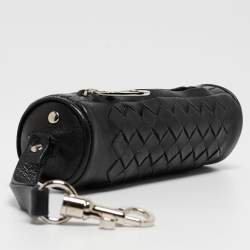 Bottega Veneta Black Intrecciato Leather Zip Pouch
