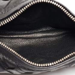 Bottega Veneta Black Intrecciato Leather Zip Pouch