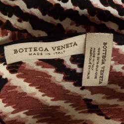 Bottega Veneta Black Print Silk Scarf