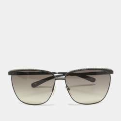 Bottega Veneta Black Gradient Frame BV 168/S Square Sunglasses