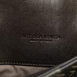 Bottega Veneta Black Intrecciato Nappa Club Fume Briefcase