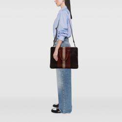Pre Owned Bottega Veneta Brown Nappa Intrecciato Club Fume Briefcase