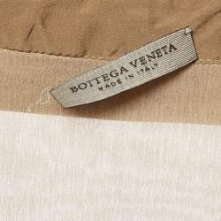 Pre Owned Bottega Veneta Beige Silk Crepe Full Sleeves Top M