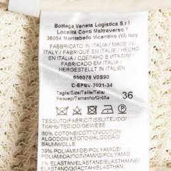 Bottega Veneta Off White Textured Knit Crop Jacket XS