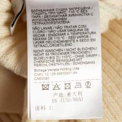 Bottega Veneta Cream Knit Tight Fit Polo T-Shirt XS