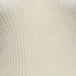 Bottega Veneta Cream Knit Tight Fit Polo T-Shirt XS