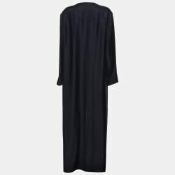 Bottega Veneta Navy Blue Crepe Long Dress S
