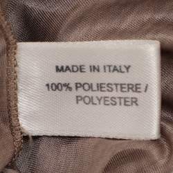 Bottega Veneta Taupe Polyester Maxi Dress S