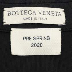 Bottega Veneta Black Viscose Blend Long Sleeve Polo Shirt S
