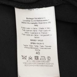 Bottega Veneta Black Viscose Blend Long Sleeve Polo Shirt S