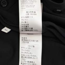 Bottega Veneta Black Viscose Blend Long Sleeve Polo Shirt S