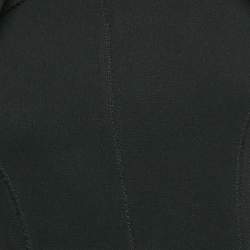 Bottega Veneta Black Crepe Gathered Short Dress S