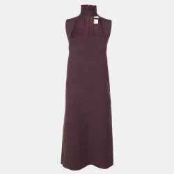 Bottega Veneta Purple Rib Knit Midi Dress XS