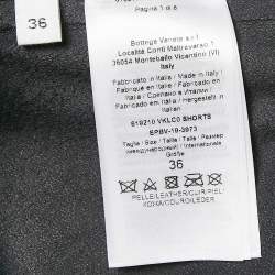 Bottega Veneta Black Leather High Waist Shorts XS