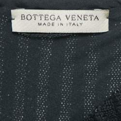 Bottega Veneta Black Wool & Patterned Knit Sleeveless Midi Dress M