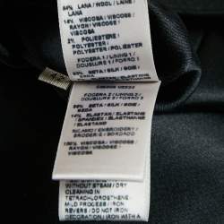 Bottega Veneta Black Wool & Patterned Knit Sleeveless Midi Dress M