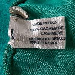 Bottega Veneta Green Cashmere and Silk Layered Cardigan S