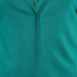 Bottega Veneta Green Cashmere and Silk Layered Cardigan S
