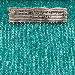 Bottega Veneta Green Cashmere and Silk Layered Cardigan S