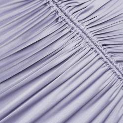 Bottega Veneta Purple Jersey Ruched Asymmetric Midi Dress XXS