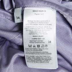 Bottega Veneta Purple Jersey Ruched Asymmetric Midi Dress XXS
