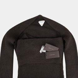 Bottega Veneta Brown Rib Knit Dress Size 42