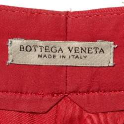 Bottega Veneta Red Cotton Pleated Pants M