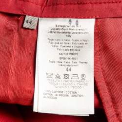 Bottega Veneta Red Cotton Pleated Pants M
