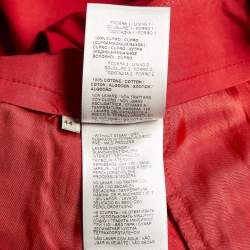 Bottega Veneta Red Cotton Pleated Pants M