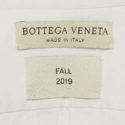 Bottega Veneta White Front Pleated Panel Poplin Shirt L