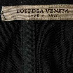 Bottega Veneta Black Silk & Cotton Draped Strapless Mini Dress M