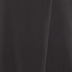 Bottega Veneta Black Silk & Cotton Draped Strapless Mini Dress M