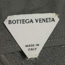 Bottega Veneta Grey Shearling One Shoulder Mini Dress S With Wool Fur Scarf