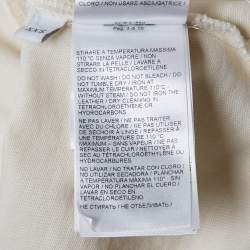 Bottega Veneta Off-White Cotton Knit Crew Neck Crop Top XXS
