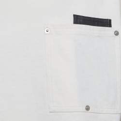 Bottega Veneta Off-White Cotton Knit Crew Neck Crop Top XXS
