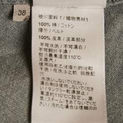 Pre Owned Bottega Veneta Grey Denim Open Front Jacket S