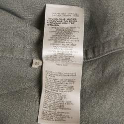 Pre Owned Bottega Veneta Grey Denim Open Front Jacket S