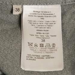 Pre Owned Bottega Veneta Grey Denim Open Front Jacket S