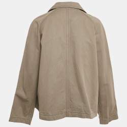 Pre Owned Bottega Veneta Grey Denim Open Front Jacket S