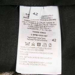 Pre Owned Bottega Veneta Grey Melage Silk Blend Pleated Mini Skirt