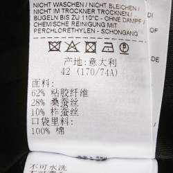 Pre Owned Bottega Veneta Grey Melage Silk Blend Pleated Mini Skirt