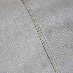 Pre Owned Bottega Veneta Blue Denim Pencil Skirt L Waist 33"