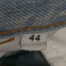 Pre Owned Bottega Veneta Blue Denim Pencil Skirt L Waist 33"